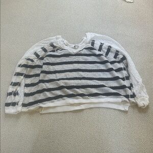 We The Free Monochrome Striped Knit Top